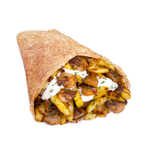 С картофелем и грибами